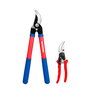 Workpro - Juego de Tijeras de Poda de 2 Piezas: Tijera Podadora de Dos Manos 380 mm (Ø15 mm) y Tijera de Podar 200 mm (Ø10 mm) - Cuchillas Tratadas Térmicamente