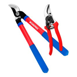 Workpro Juego de 2 Tijeras de Podar (380 mm y 200 mm)