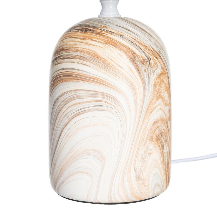 Lámpara Mesa Mármol Cerámica-Tejido 25 X 25 X 33,50 cm