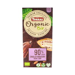 TORRAS Chocolate Negro 90% Criollo Forastero 100G Bio Sg