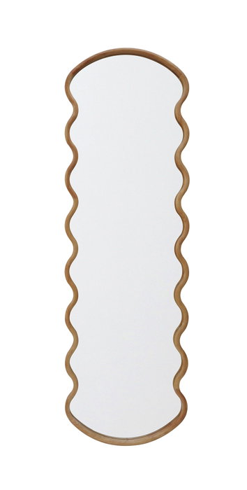 DKD Home Decor Espejo de Vestidor Irregular Hevea 51x163 cm Natural
