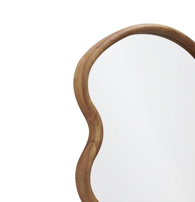 DKD Home Decor Espejo de Vestidor Irregular Hevea 51x163 cm Natural