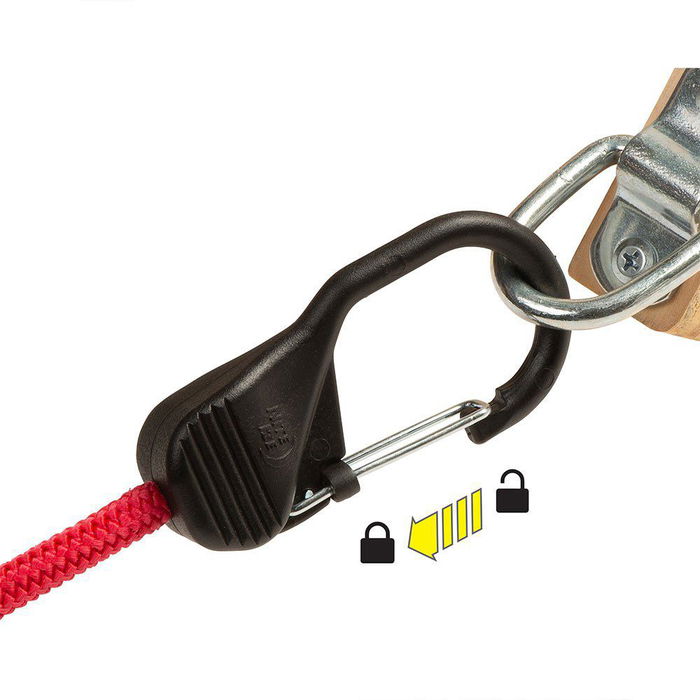 Nite Ize Pulpo con cierre de seguridad Slidelock, 61 cm, banda elástica de alta calidad con 2 mosquetones de acero para camión, lonas, remolque y más