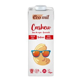 ECOMIL Bebida de Anacardo Cashew Nature Bio - Leche Vegetal de Anacardo Ecológica - Sin Gluten, Sin Lactosa - 1 Litro