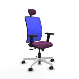 PIQUERAS Y CRESPO Silla de oficina Motilla con mecanismo Sincro, Morado y Azul