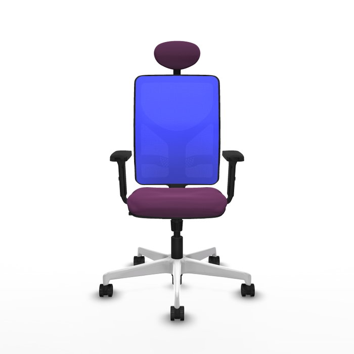 PIQUERAS Y CRESPO Silla de oficina Motilla con mecanismo Sincro, Morado y Azul