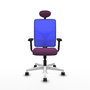 PIQUERAS Y CRESPO Silla de oficina Motilla con mecanismo Sincro, Morado y Azul