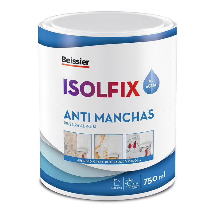 Beissier Pintura al agua isolfix anti manchas blanco 750 ml Beissier Pintura al agua isolfix anti manchas blanco 750 ml
