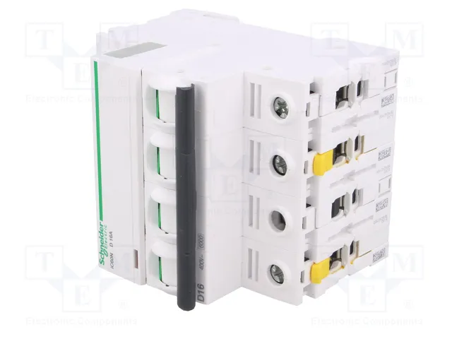 SCHNEIDER ELECTRIC Interruptor magnetotérmico iC60N 4 polos 16A Curva D