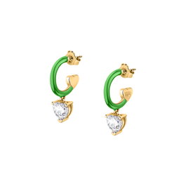 Chiara Ferragni Pendientes Love Parade J19AVI14 Dorado con Esmalte y CZ