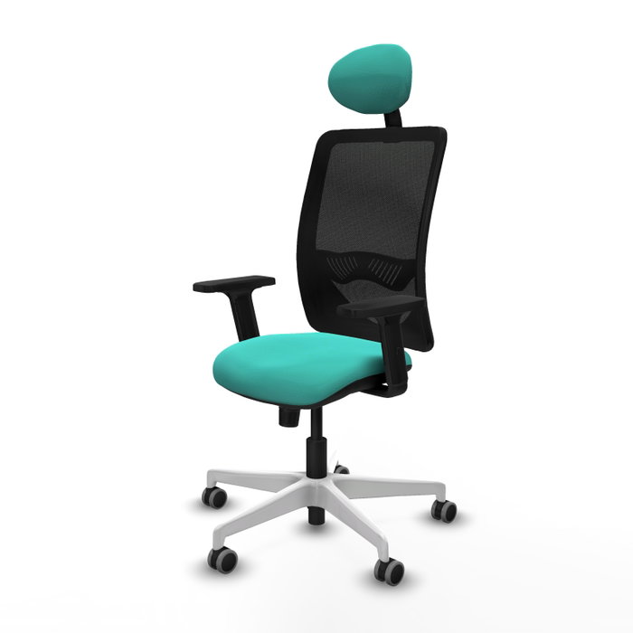 PIQUERAS Y CRESPO Silla de oficina Zulema con mecanismo Sincro, Turquesa y Negro PIQUERAS Y CRESPO Silla de oficina Zulema con mecanismo Sincro, Turquesa y Negro