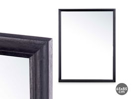 Giftdecor Espejo de Pared con Marco de Madera Negro 65 x 85 cm