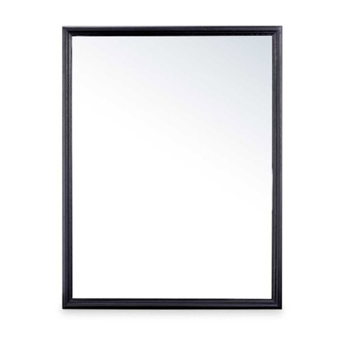 GIFTDECOR Espejo de pared con marco de madera Negro 65 x 85 cm