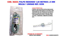 Pulpo redondo de 8 mm x 1,00 metros