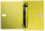 Leitz 46240015 Carpeta Polipropileno Acordeón 5 Posiciones, Bolsillo Frontal, Broche Giratorio, Formato A4, Amarillo