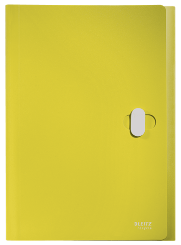 Leitz 46240015 Carpeta Polipropileno Acordeón 5 Posiciones, Bolsillo Frontal, Broche Giratorio, Formato A4, Amarillo