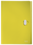 Leitz 46240015 Carpeta Polipropileno Acordeón 5 Posiciones, Bolsillo Frontal, Broche Giratorio, Formato A4, Amarillo