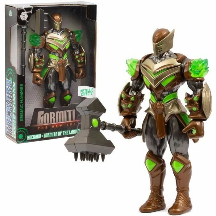 Gormiti Figura Articulada con Arma Modelo Tierra GRV061 de 27 cm Gormiti Figura Articulada con Arma Modelo Tierra GRV061 de 27 cm