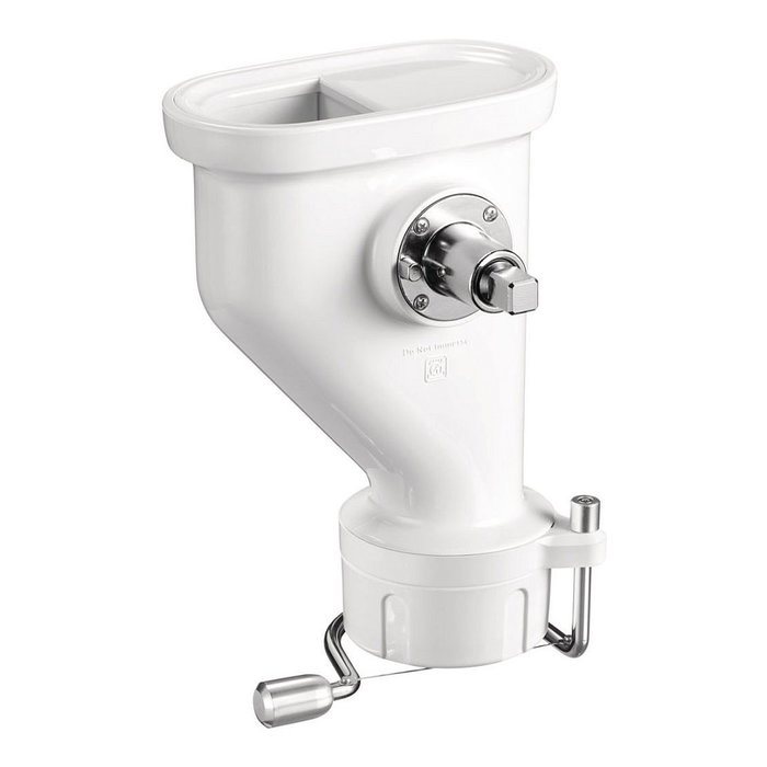 KitchenAid Gourmet Pasta Press KSM150 K45 K90 - Röhrennudelvorsatz (Accesorio para Pasta) en Acero Inoxidable y Plástico, Color Gris