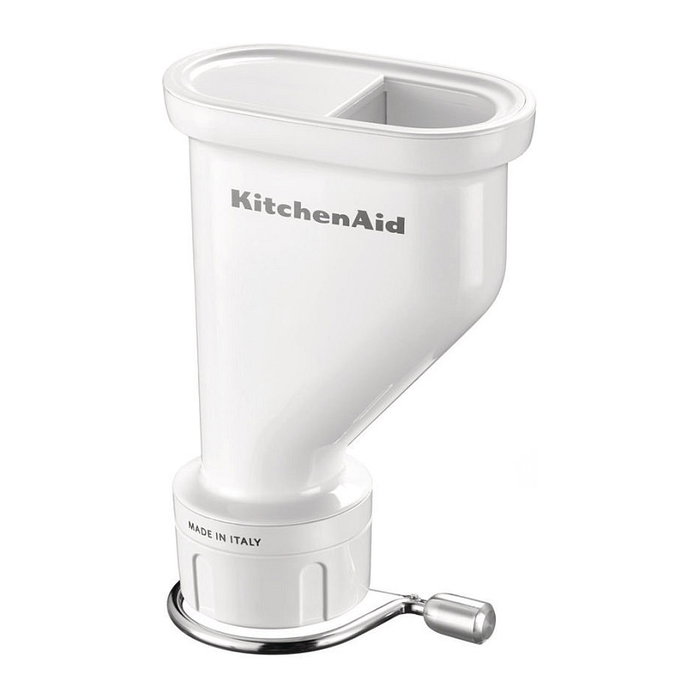 KitchenAid Gourmet Pasta Press KSM150 K45 K90 - Röhrennudelvorsatz (Accesorio para Pasta) en Acero Inoxidable y Plástico, Color Gris