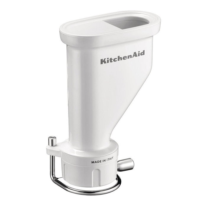 KitchenAid Gourmet Pasta Press KSM150 K45 K90 - Röhrennudelvorsatz (Accesorio para Pasta) en Acero Inoxidable y Plástico, Color Gris