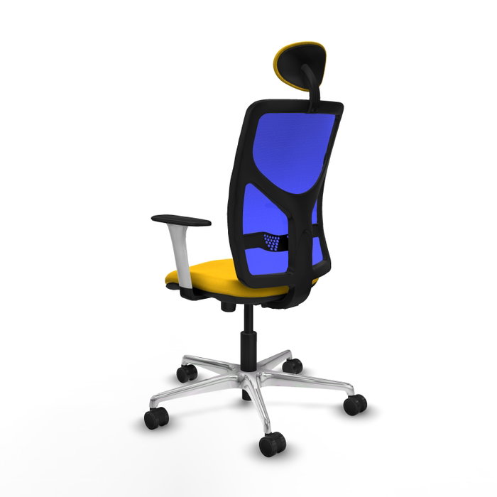 PIQUERAS Y CRESPO Silla de oficina Motilla con mecanismo Sincro, Amarillo y Azul PIQUERAS Y CRESPO Silla de oficina Motilla con mecanismo Sincro, Amarillo y Azul