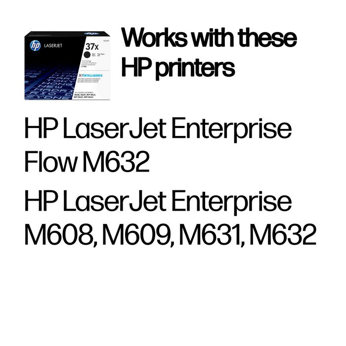 HP Cartucho de tóner original LaserJet 37X CF237X Negro Alta Capacidad
