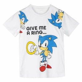 Cerdá Camiseta Corta Single Jersey Sonic Blanco Talla 12 Años