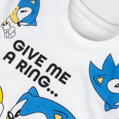 Cerdá Camiseta Corta Single Jersey Sonic Blanco Talla 12 Años