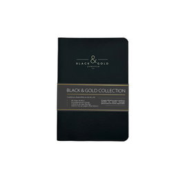 Dohe Cuaderno de notas Black&Gold tapa flexible A5 negro liso