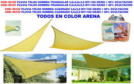 Pluvia Toldo Sombra Triangular 3,6x3,6x3,6 m