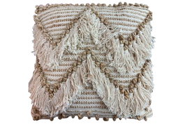 DKD Home Decor Cojín de Algodón y Yute 45x45 cm Hecho a Mano