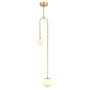 Opviq Av-1897-2Bsa Lámpara de Araña Dorada Moderna Glam con Cuerpo de Metal y Tapa de Vidrio, Color Cobre Sólido