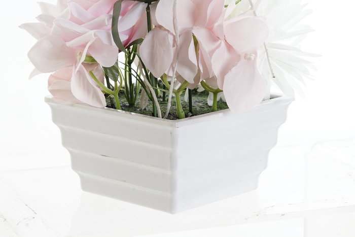 DKD Home Decor Planta de Crisantemo Rosa en PVC y Tela 16x16x25 cm DKD Home Decor Planta de Crisantemo Rosa en PVC y Tela 16x16x25 cm