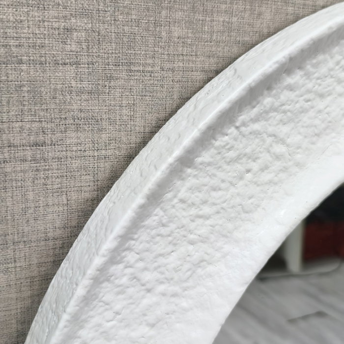 DKD Home Decor Espejo de MDF y Cristal Blanco Rugoso 80x80 cm