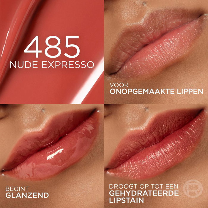 L'Oréal Paris HYALURON TINT Lip Stain Serum #485-Nude Espresso