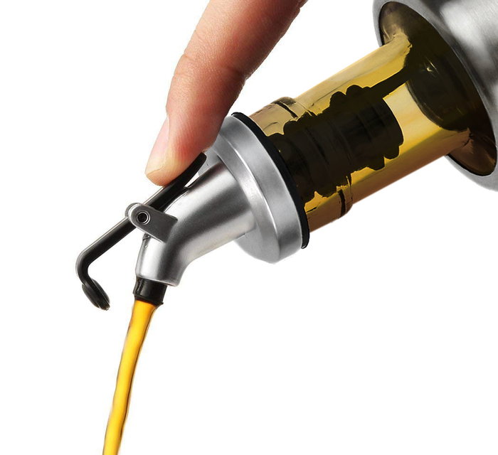 Quttin Set de 2 Aceiteras de Inox con Soporte (8 Unidades)