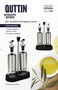 Quttin Set de 2 Aceiteras de Inox con Soporte (8 Unidades)