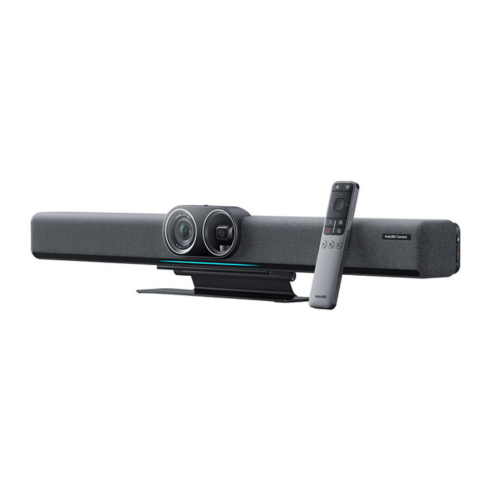 Insta360 Link KI-Videobar - Cámara web 4K Ultra HD con doble cámara 48 MP, zoom 3x, campo de visión 110°, micrófono de matriz y altavoces, negro Insta360 Link KI-Videobar - Cámara web 4K Ultra HD con doble cámara 48 MP, zoom 3x, campo de visión 110°, micrófono de matriz y altavoces, negro