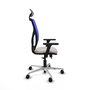 PIQUERAS Y CRESPO Silla de oficina Motilla con mecanismo Sincro/Traslack Azul y Blanco