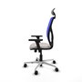 PIQUERAS Y CRESPO Silla de oficina Motilla con mecanismo Sincro/Traslack Azul y Blanco