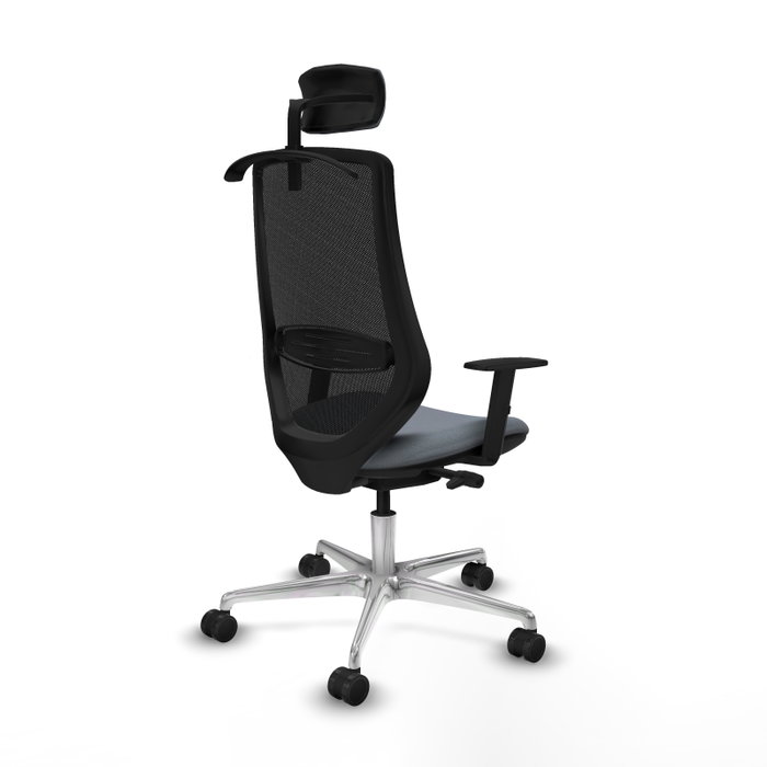 PIQUERAS Y CRESPO Silla de oficina Mardos con mecanismo Sincro/Traslack, Gris y Negro