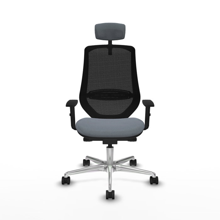 PIQUERAS Y CRESPO Silla de oficina Mardos con mecanismo Sincro/Traslack, Gris y Negro