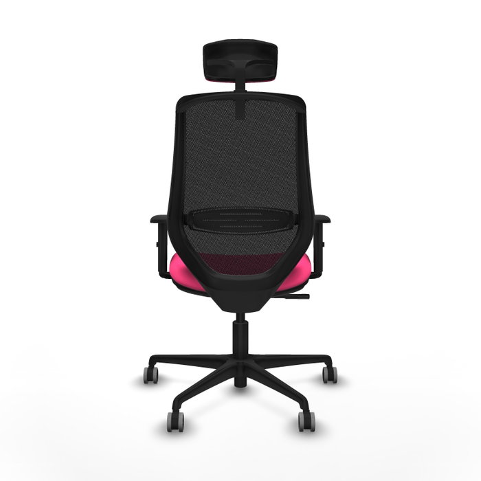 PIQUERAS Y CRESPO Silla de oficina Mardos con mecanismo Sincro, Rosa y Negro
