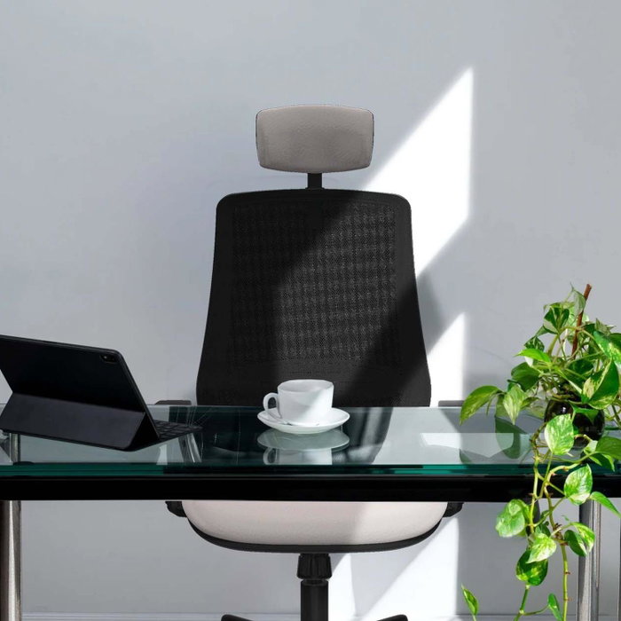 PIQUERAS Y CRESPO Silla de oficina Mardos con mecanismo Sincro, Rosa y Negro