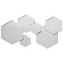 Home Deco Factory Espejo 6 Hexágonos 55x32 cm Dorado