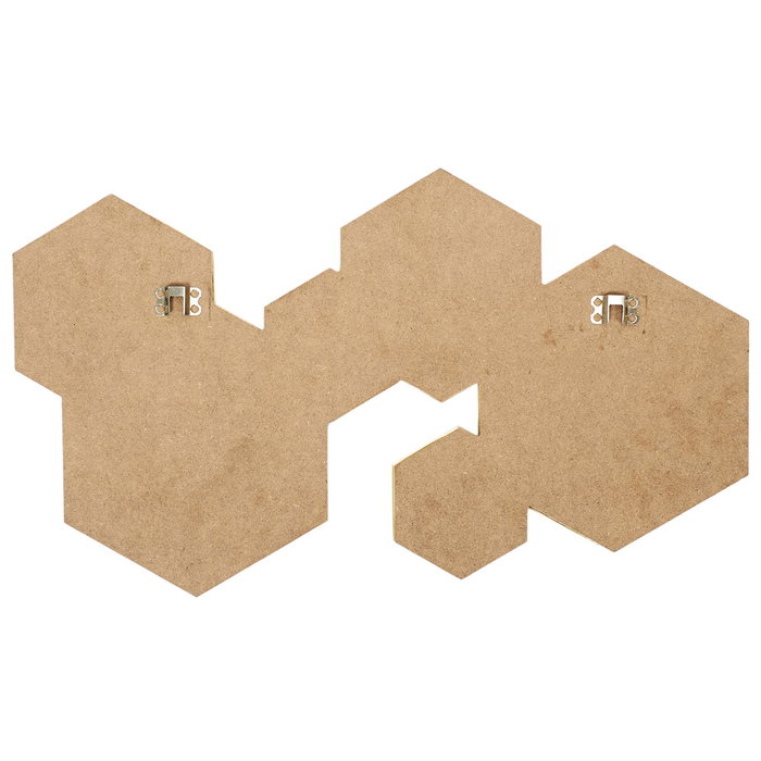 Home Deco Factory Espejo 6 Hexágonos 55x32 cm Dorado
