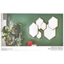 Home Deco Factory Espejo 6 Hexágonos 55x32 cm Dorado