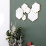 Home Deco Factory Espejo 6 Hexágonos 55x32 cm Dorado