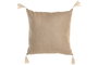 DKD Home Decor Cnacc 26 Cojín Mediterraneo Natural Blanco 45x45x12 cm (12 Unidades) Yute Poliester Bordado Cremallera